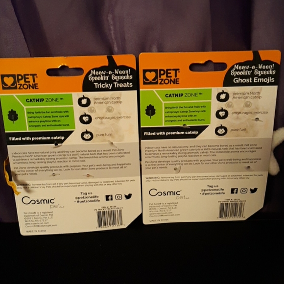 2 New 2-Packs Pet Zone Catnip Filled Toys - Picture 2 of 2